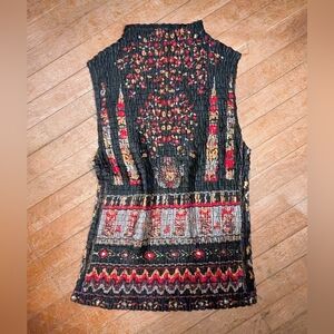 George Black and Red Satin Top